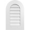 Ekena Millwork Round Top Surface Mount PVC Gable Vent: Non-Functional, w/ 3-1/2"W x 1"P Standard Frame, 16"W x 26"H GVPRT16X2601SN - alternate 1